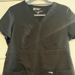 Grey's Anatomy - Medium M - Black Scrub Top with Pockets